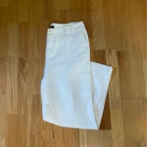 Lauren Ralph Lauren White Linen Blend  Wide Leg Pants Size Petite 6